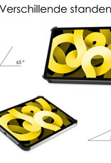 NoXx Hoesje Geschikt voor iPad Air 2022 Hoesje Case Hard Cover Hoes Book Case Met Screenprotector - Wit