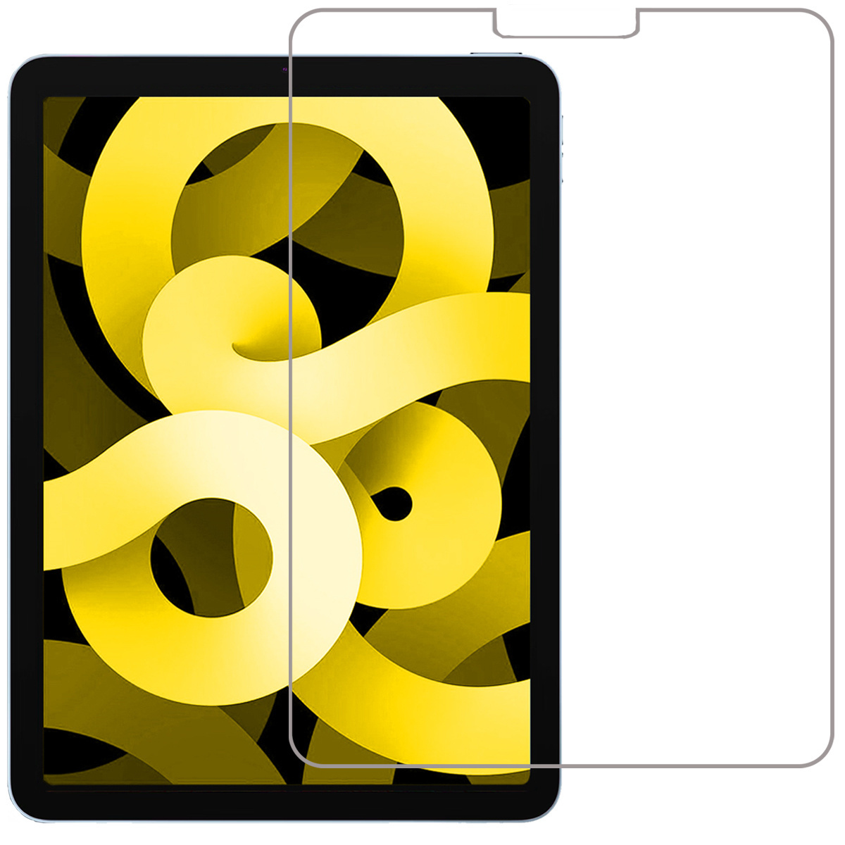 NoXx Hoesje Geschikt voor iPad Air 2022 Hoesje Case Hard Cover Hoes Book Case Met Screenprotector - Wit