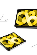 NoXx Hoesje Geschikt voor iPad Air 2022 Hoesje Case Hard Cover Hoes Book Case Met Screenprotector - Zwart