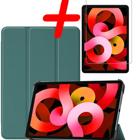 BASEY. BASEY. iPad Air 5 Hoesje Met Screenprotector - Donkergroen