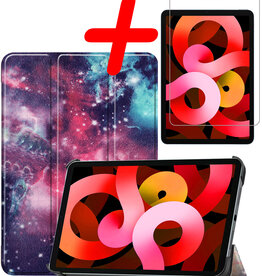 BASEY. BASEY. iPad Air 5 Hoesje Met Screenprotector - Galaxy
