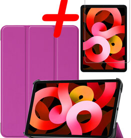 BASEY. BASEY. iPad Air 5 Hoesje Met Screenprotector - Paars