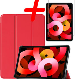 BASEY. BASEY. iPad Air 5 Hoesje Met Screenprotector - Rood
