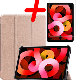 BASEY. BASEY. iPad Air 5 Hoesje Met Screenprotector - Rose Goud