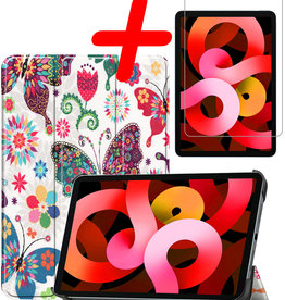 BASEY. BASEY. iPad Air 5 Hoesje Met Screenprotector - Vlinders