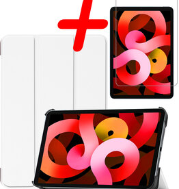 BASEY. BASEY. iPad Air 5 Hoesje Met Screenprotector - Wit