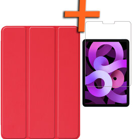 Nomfy Nomfy iPad Air 5 Hoesje Met Screenprotector - Rood