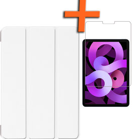 Nomfy Nomfy iPad Air 5 Hoesje Met Screenprotector - Wit