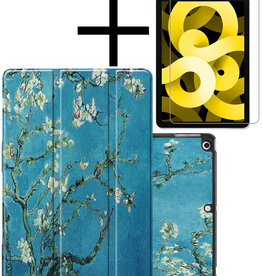NoXx NoXx iPad Air 5 Hoesje Met Screenprotector - Bloemen