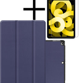 NoXx NoXx iPad Air 5 Hoesje Met Screenprotector - Donkerblauw