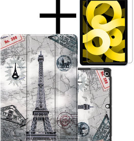 NoXx NoXx iPad Air 5 Hoesje Met Screenprotector - Eiffeltoren