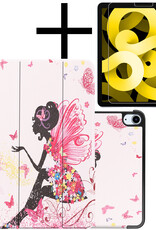 NoXx Hoesje Geschikt voor iPad Air 2022 Hoesje Case Hard Cover Hoes Book Case Met Screenprotector - Elfje