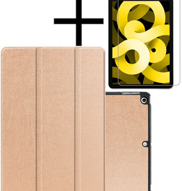 NoXx NoXx iPad Air 5 Hoesje Met Screenprotector - Goud