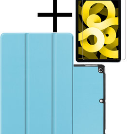 NoXx NoXx iPad Air 5 Hoesje Met Screenprotector - Lichtblauw