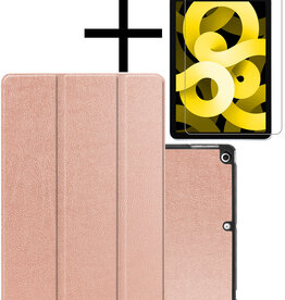 NoXx NoXx iPad Air 5 Hoesje Met Screenprotector - Rose Goud