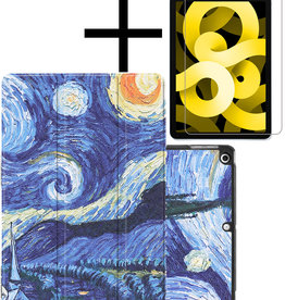 NoXx NoXx iPad Air 5 Hoesje Met Screenprotector - Sterrenhemel