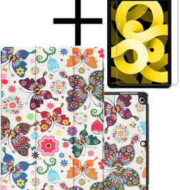 NoXx NoXx iPad Air 5 Hoesje Met Screenprotector - Vlinders
