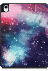 BASEY. Hoesje Geschikt voor iPad Air 2022 Hoes Case Tablet Hoesje Tri-fold Met Uitsparing Geschikt voor Apple Pencil - Hoes Geschikt voor iPad Air 5 2022 Hoesje Hard Cover Bookcase Hoes - Galaxy