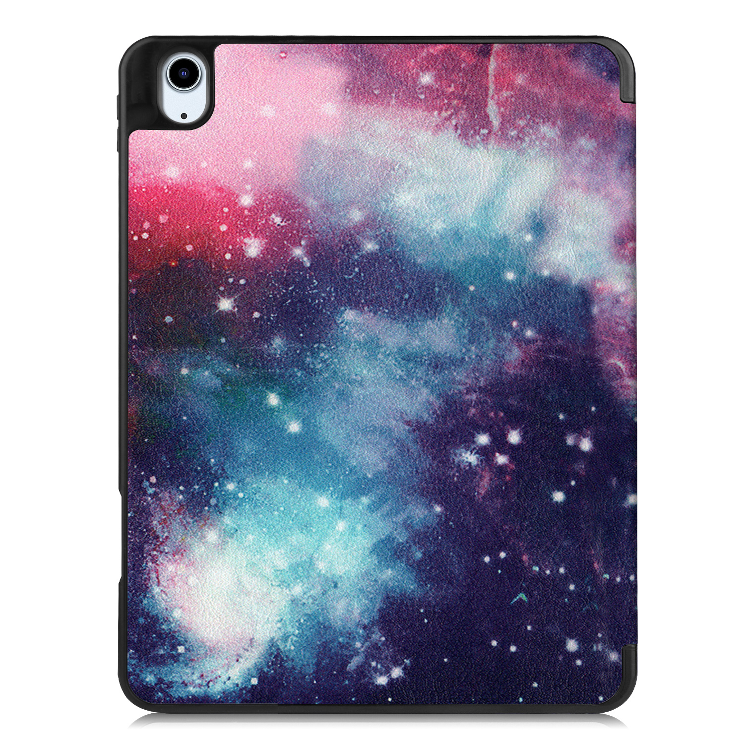 BASEY. Hoesje Geschikt voor iPad Air 2022 Hoes Case Tablet Hoesje Tri-fold Met Uitsparing Geschikt voor Apple Pencil - Hoes Geschikt voor iPad Air 5 2022 Hoesje Hard Cover Bookcase Hoes - Galaxy