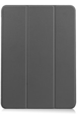 BASEY. Hoesje Geschikt voor iPad Air 2022 Hoes Case Tablet Hoesje Tri-fold Met Uitsparing Geschikt voor Apple Pencil - Hoes Geschikt voor iPad Air 5 2022 Hoesje Hard Cover Bookcase Hoes - Grijs
