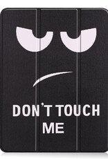 BASEY. iPad Air 5 2022 Hoes Case Hoesje Don't Touch Me Uitsparing Apple Pencil iPad Air 2022 10.9 Inch