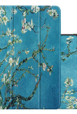 NoXx Hoesje Geschikt voor iPad Air 2022 Hoesje Case Hard Cover Hoes Book Case Met Uitsparing Geschikt voor Apple Pencil - Bloesem