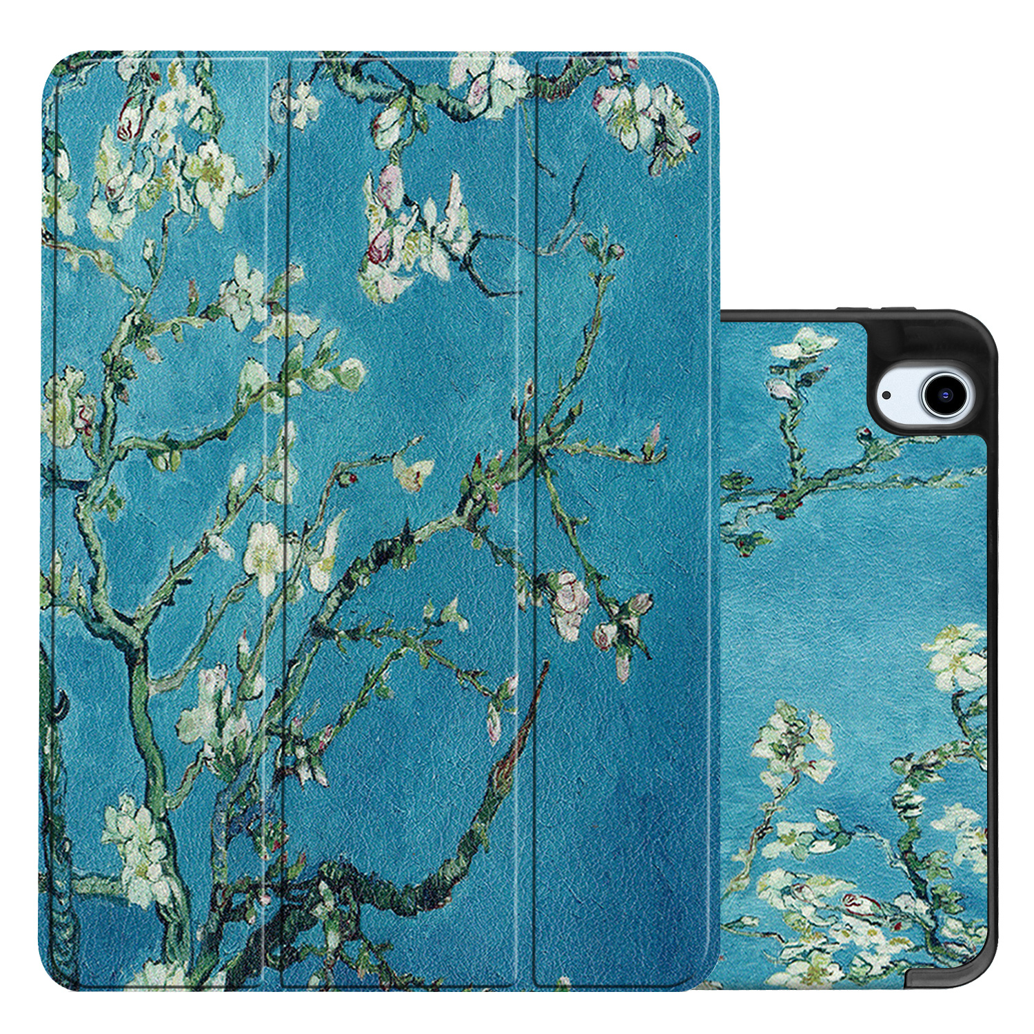 NoXx Hoesje Geschikt voor iPad Air 2022 Hoesje Case Hard Cover Hoes Book Case Met Uitsparing Geschikt voor Apple Pencil - Bloesem