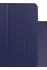 NoXx Hoesje Geschikt voor iPad Air 2022 Hoesje Case Hard Cover Hoes Book Case Met Uitsparing Geschikt voor Apple Pencil - Donkerblauw