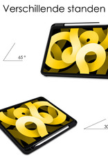 NoXx Hoesje Geschikt voor iPad Air 2022 Hoesje Case Hard Cover Hoes Book Case Met Uitsparing Geschikt voor Apple Pencil - Donkerblauw