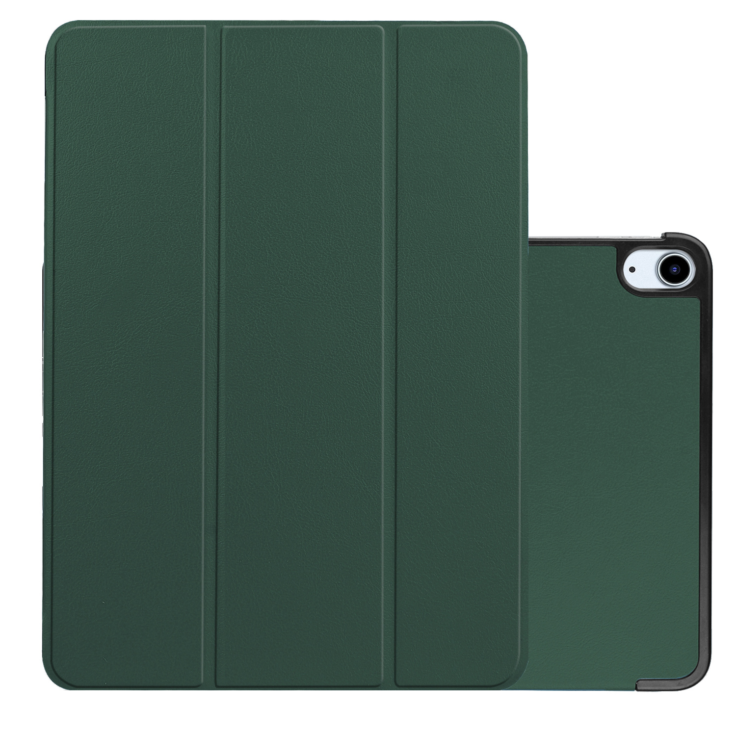 NoXx Hoesje Geschikt voor iPad Air 2022 Hoesje Case Hard Cover Hoes Book Case Met Uitsparing Geschikt voor Apple Pencil - Donkergroen