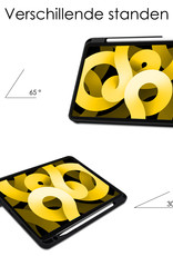 NoXx Hoesje Geschikt voor iPad Air 2022 Hoesje Case Hard Cover Hoes Book Case Met Uitsparing Geschikt voor Apple Pencil - Donkergroen