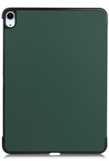 NoXx Hoesje Geschikt voor iPad Air 2022 Hoesje Case Hard Cover Hoes Book Case Met Uitsparing Geschikt voor Apple Pencil - Donkergroen
