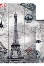 NoXx Hoesje Geschikt voor iPad Air 2022 Hoesje Case Hard Cover Hoes Book Case Met Uitsparing Geschikt voor Apple Pencil - Eiffeltoren