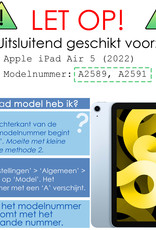 NoXx Hoesje Geschikt voor iPad Air 2022 Hoesje Case Hard Cover Hoes Book Case Met Uitsparing Geschikt voor Apple Pencil - Eiffeltoren