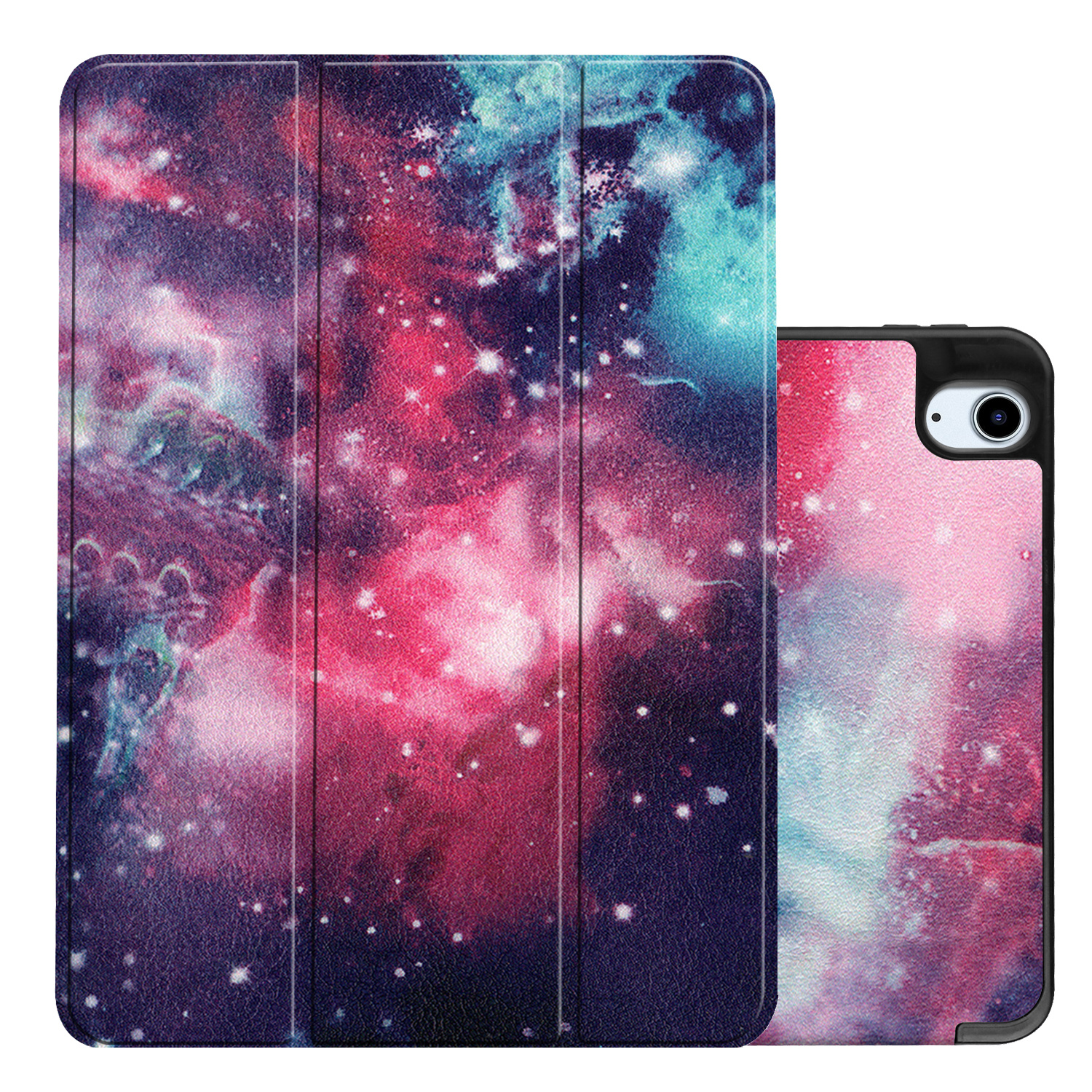 NoXx Hoesje Geschikt voor iPad Air 2022 Hoesje Case Hard Cover Hoes Book Case Met Uitsparing Geschikt voor Apple Pencil - Galaxy