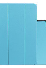 NoXx Hoesje Geschikt voor iPad Air 2022 Hoesje Case Hard Cover Hoes Book Case Met Uitsparing Geschikt voor Apple Pencil - Lichtblauw