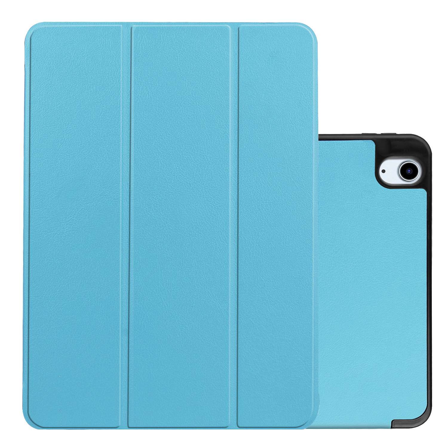 NoXx Hoesje Geschikt voor iPad Air 2022 Hoesje Case Hard Cover Hoes Book Case Met Uitsparing Geschikt voor Apple Pencil - Lichtblauw