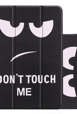 NoXx Hoesje Geschikt voor iPad Air 2022 Hoesje Case Hard Cover Hoes Book Case Met Uitsparing Geschikt voor Apple Pencil - Don't Touch Me