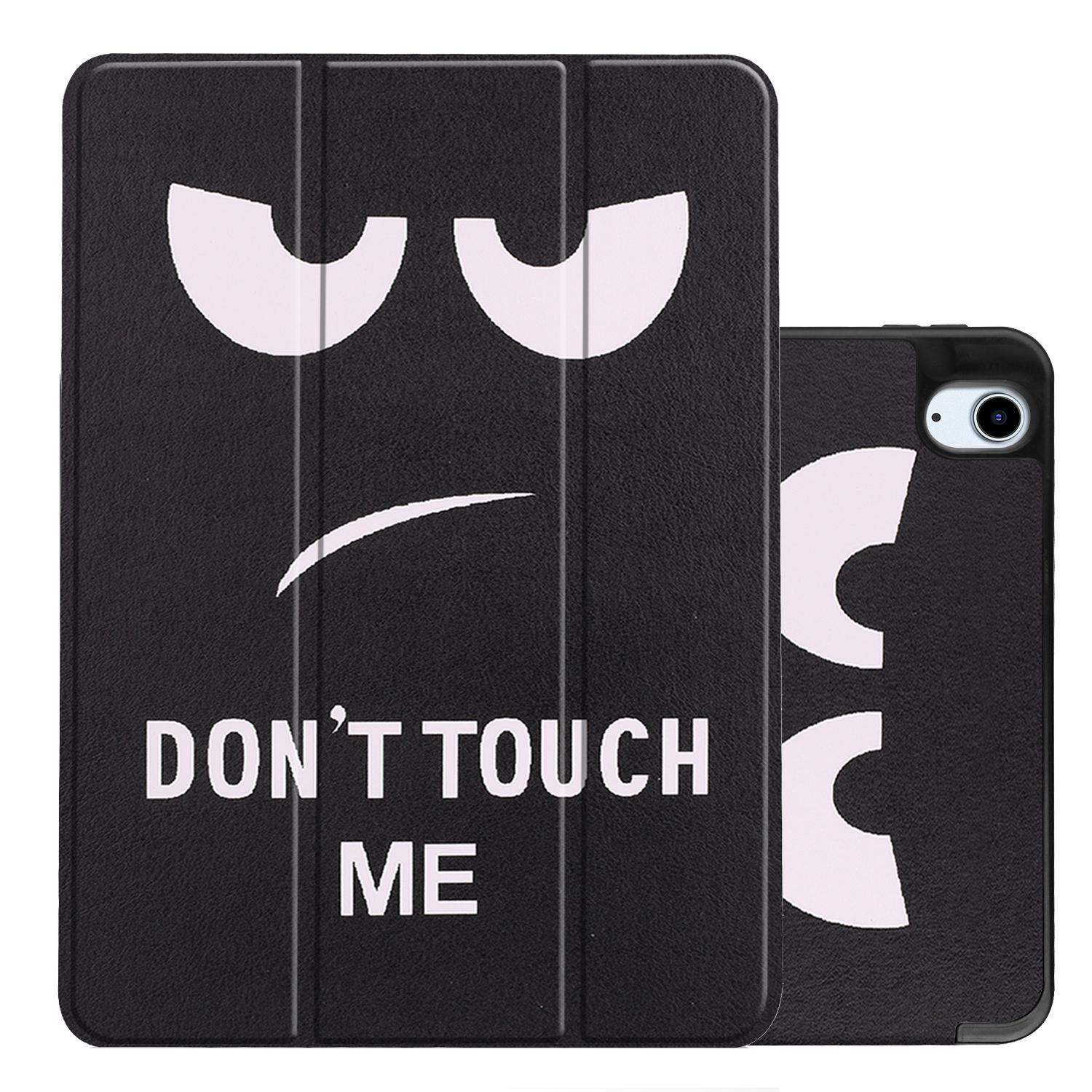 NoXx Hoesje Geschikt voor iPad Air 2022 Hoesje Case Hard Cover Hoes Book Case Met Uitsparing Geschikt voor Apple Pencil - Don't Touch Me