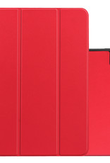 NoXx Hoesje Geschikt voor iPad Air 2022 Hoesje Case Hard Cover Hoes Book Case Met Uitsparing Geschikt voor Apple Pencil - Rood