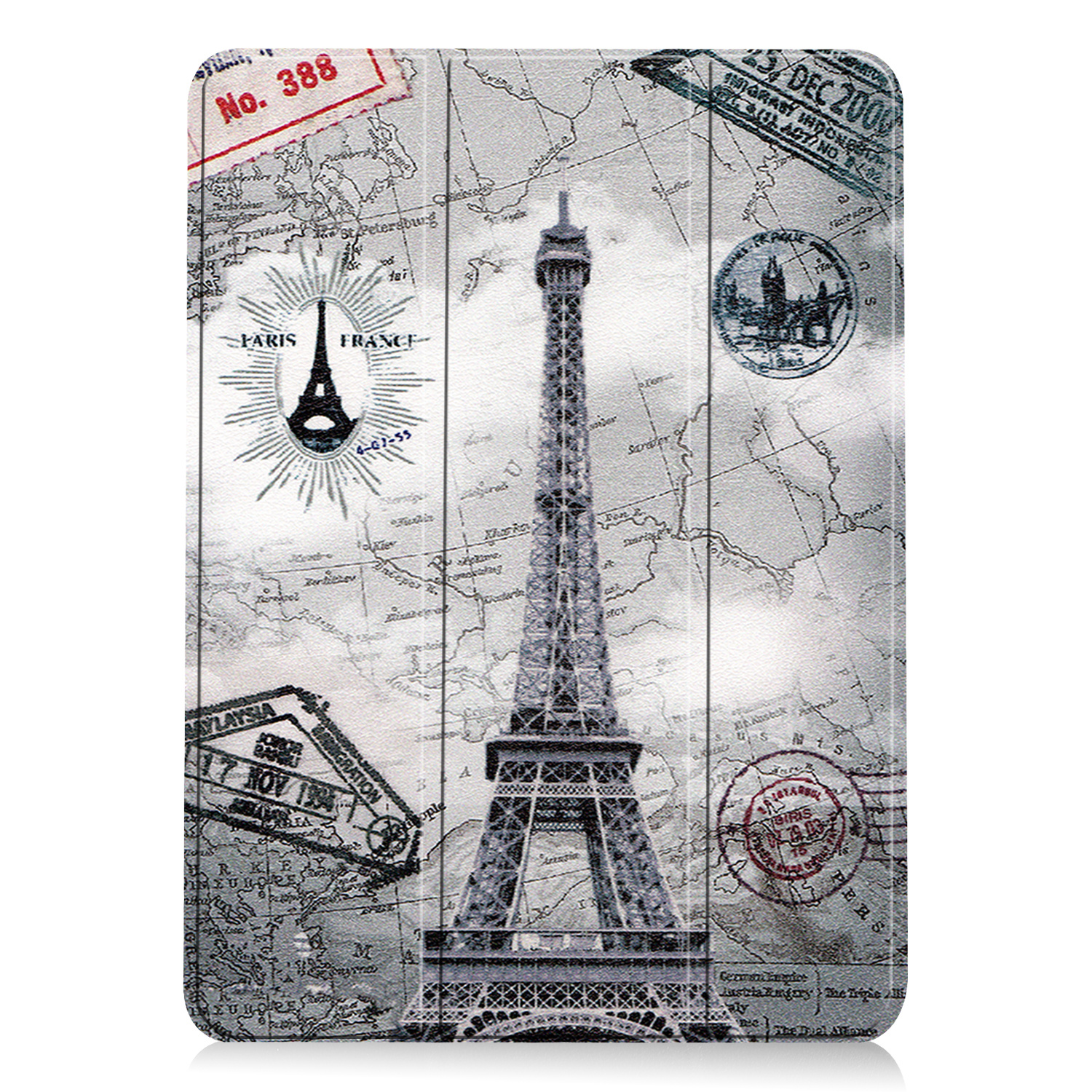 Nomfy iPad Air 5 2022 Hoesje 10.9 inch Case Met Apple Pencil Uitsparing Eiffeltoren - iPad Air 2022 Hoes Hardcover Hoesje Eiffeltoren Bookcase