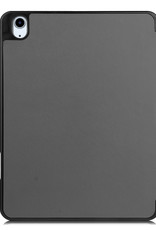 Nomfy Hoes Geschikt voor iPad Air 2022 Hoes Tri-fold Tablet Hoesje Case Met Uitsparing Geschikt voor Apple Pencil - Hoesje Geschikt voor iPad Air 5 2022 Hoesje Hardcover Bookcase - Grijs