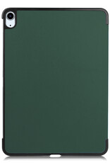 BASEY. Hoesje Geschikt voor iPad Air 2022 Hoes Case Tablet Hoesje Tri-fold Met Uitsparing Geschikt voor Apple Pencil Met Screenprotector - Hoes Geschikt voor iPad Air 5 2022 Hoesje Hard Cover Bookcase Hoes - Donkergroen