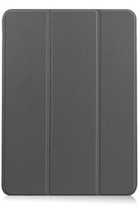 BASEY. Hoesje Geschikt voor iPad Air 2022 Hoes Case Tablet Hoesje Tri-fold Met Uitsparing Geschikt voor Apple Pencil Met Screenprotector - Hoes Geschikt voor iPad Air 5 2022 Hoesje Hard Cover Bookcase Hoes - Grijs