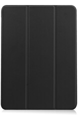 BASEY. Hoesje Geschikt voor iPad Air 2022 Hoes Case Tablet Hoesje Tri-fold Met Uitsparing Geschikt voor Apple Pencil Met Screenprotector - Hoes Geschikt voor iPad Air 5 2022 Hoesje Hard Cover Bookcase Hoes - Zwart