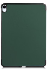 NoXx Hoesje Geschikt voor iPad Air 2022 Hoesje Case Hard Cover Hoes Book Case Met Uitsparing Geschikt voor Apple Pencil Met Screenprotector - Donkergroen