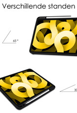 NoXx iPad Air 5 2022 Hoesje Met Screenprotector Case Hard Cover Hoes Met Apple Pencil Uitsparing Book Case - Eiffeltoren