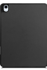 NoXx iPad Air 5 2022 Hoesje Met Screenprotector Case Hard Cover Hoes Met Apple Pencil Uitsparing Book Case - Zwart