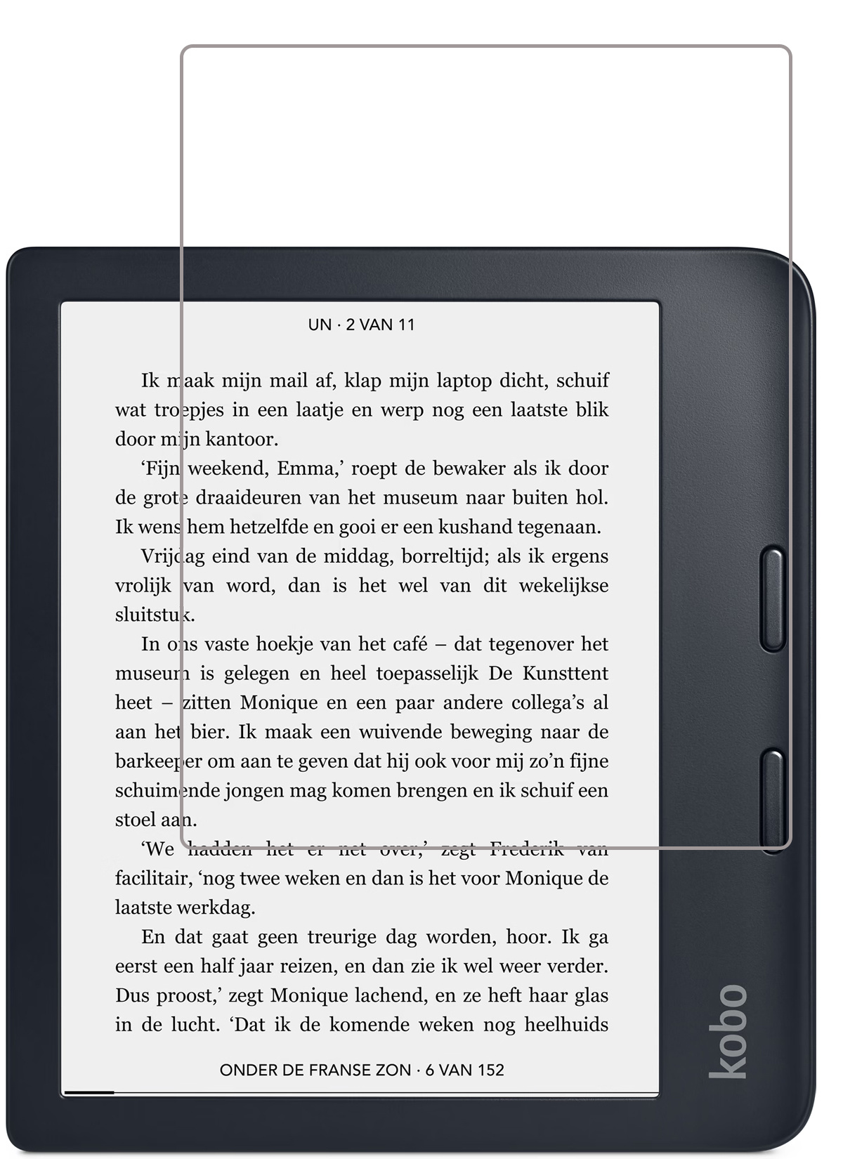 BASEY. Screenprotector Geschikt voor Kobo Libra 2 Screenprotector Tempered Glass - Screenprotector Geschikt voor Kobo Libra 2 Screen Protector