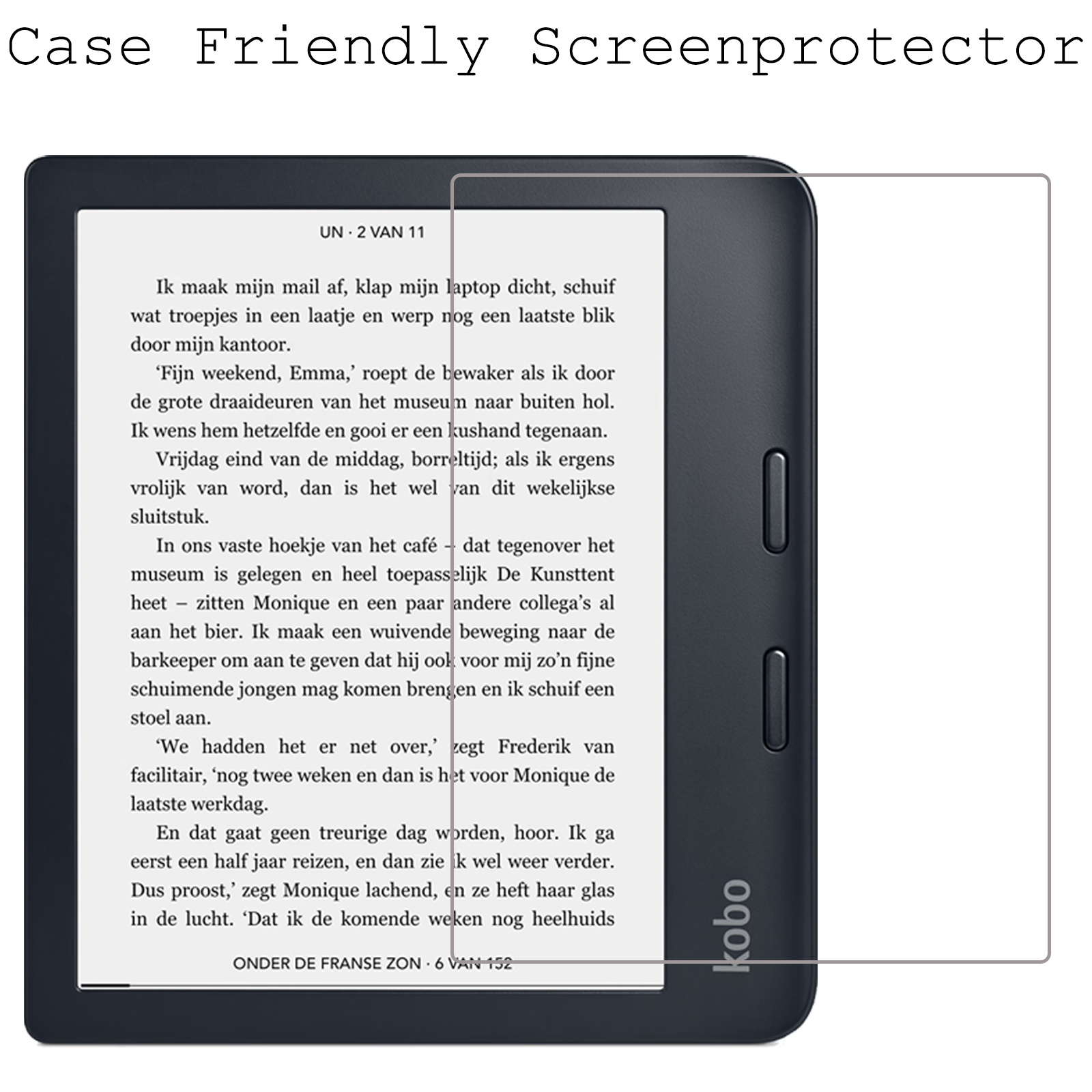 BASEY. Screenprotector Geschikt voor Kobo Libra 2 Screenprotector Tempered Glass - Screenprotector Geschikt voor Kobo Libra 2 Screen Protector